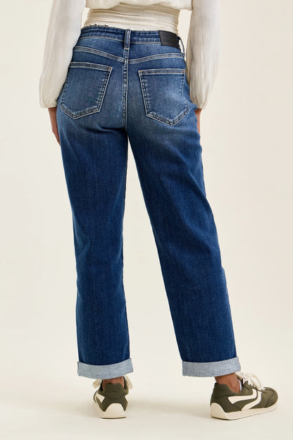 82744 MR BILLIE Boyfriend DK True Indigo Judy Blue Jeans