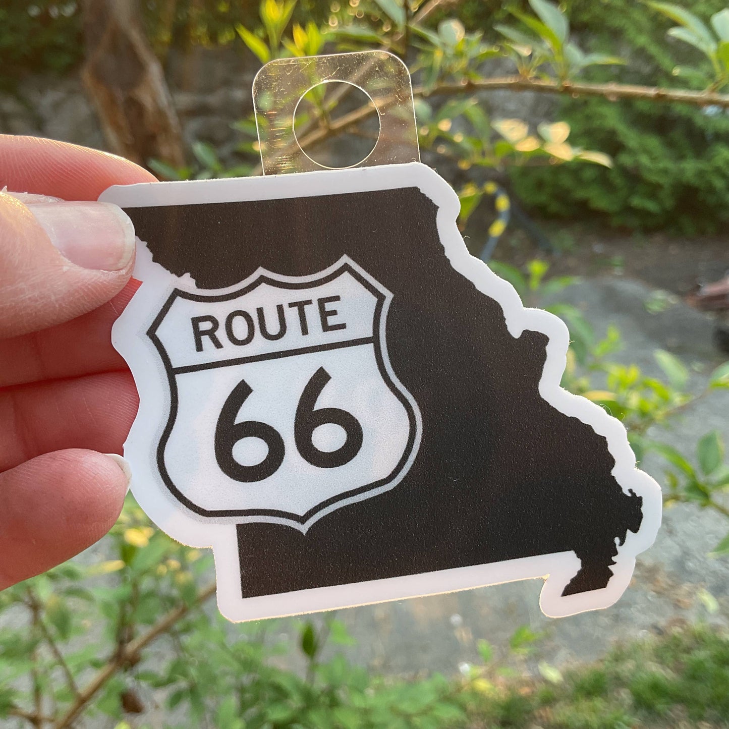 Missouri and Route 66 Highway Sign - 3" Vinyl Sticker
