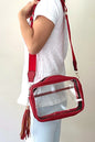 Stadium Approved Clear PU Crossbody Camera Bag