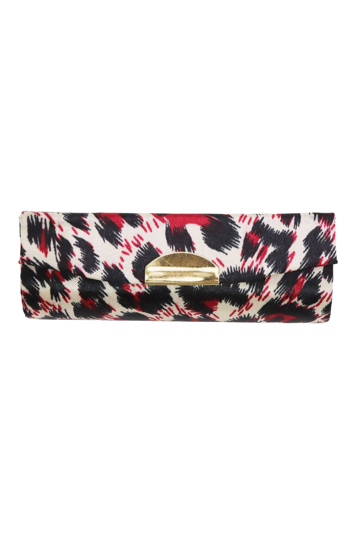 Exotic Leopard Print Satin Lipstick Case W/ Mirror