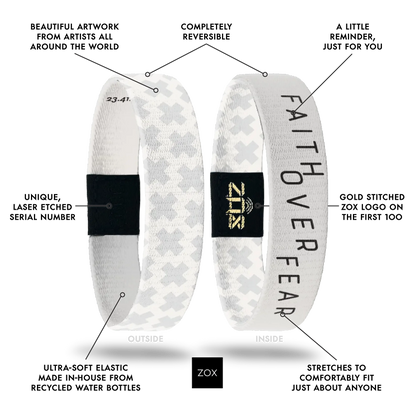 Faith Over Fear Bible Verse Bracelet