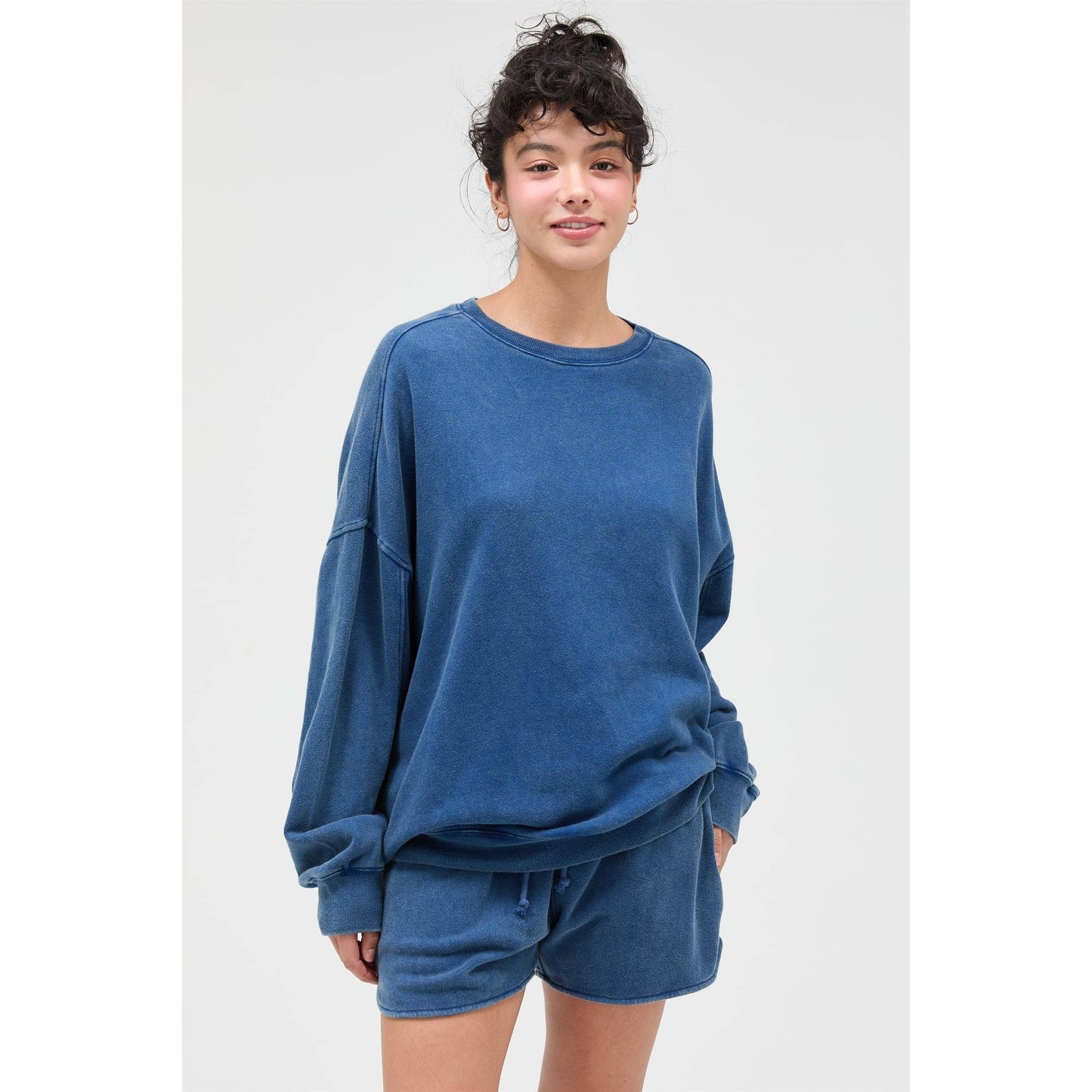 Acid Wash Oversized Sweatshirt