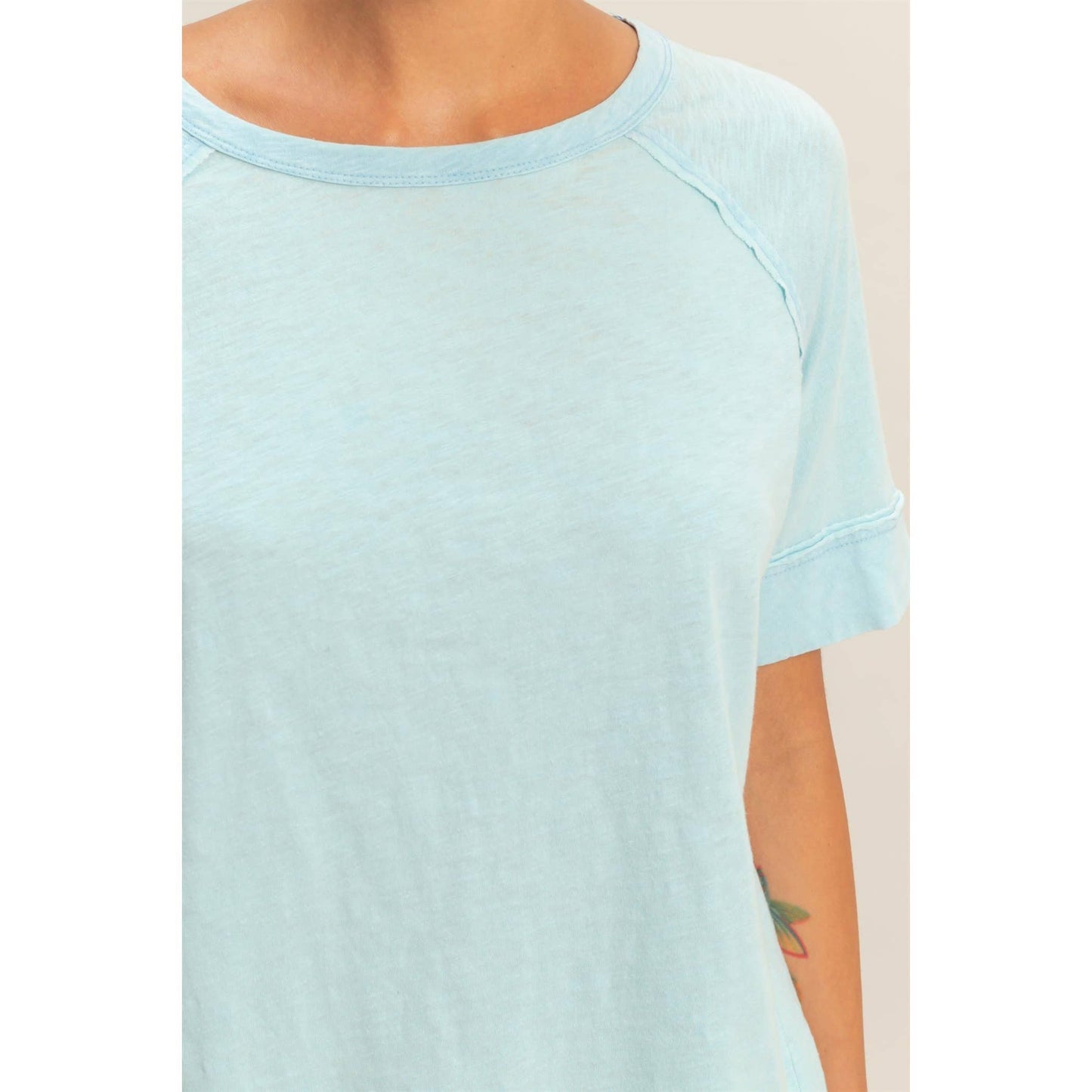 Hyfve DZ26A655 Acid Washed Boxy Tee