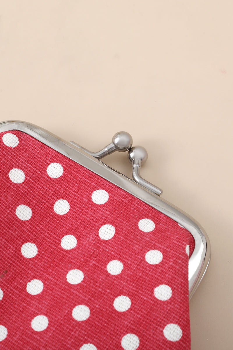 Zenana Polka Dot Kiss Lock Coin Purse UA-219