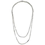 Long Herringbone Chain Link Necklace