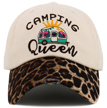 Camping Queen Vintage Ballcap: BLK