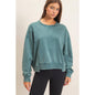 Acid Wash Seam Detail Crew Neck Sweatshirt DZ26A655