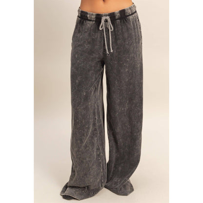 Hyfve DZ26A651 Mineral Washed Wide Leg Pants