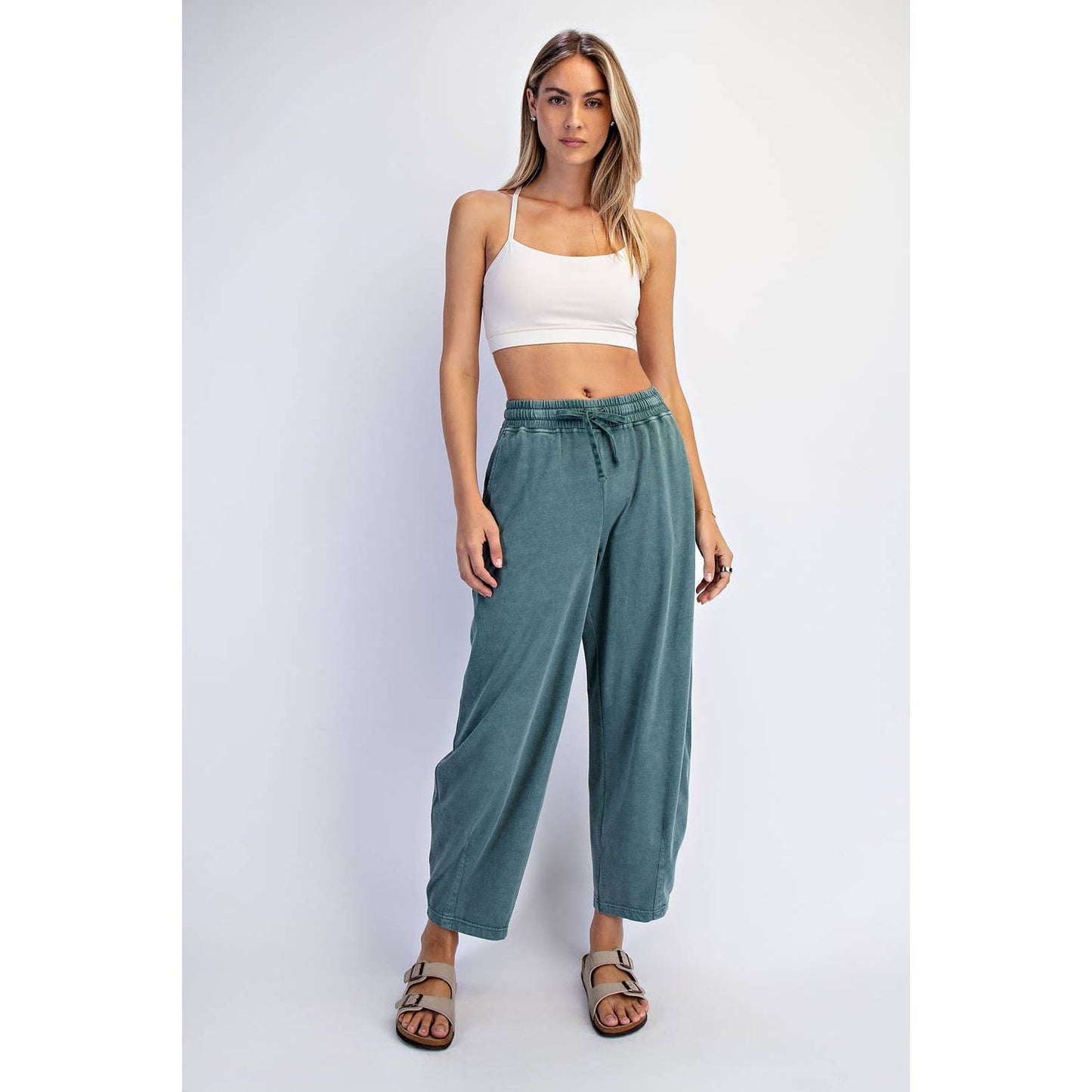 Mineral Washed Cotton Barrel Pant P6455