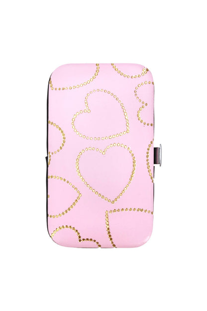 Bling Hearts Vegan Leather 7-pcs Nailcare Kit