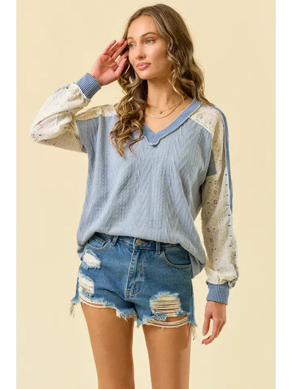 Grace in Layers Cable Knit Top – Lovely Melody (LMT4806)