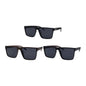 Mens Sunglasses Square Frame New All Black Super Dark Sun