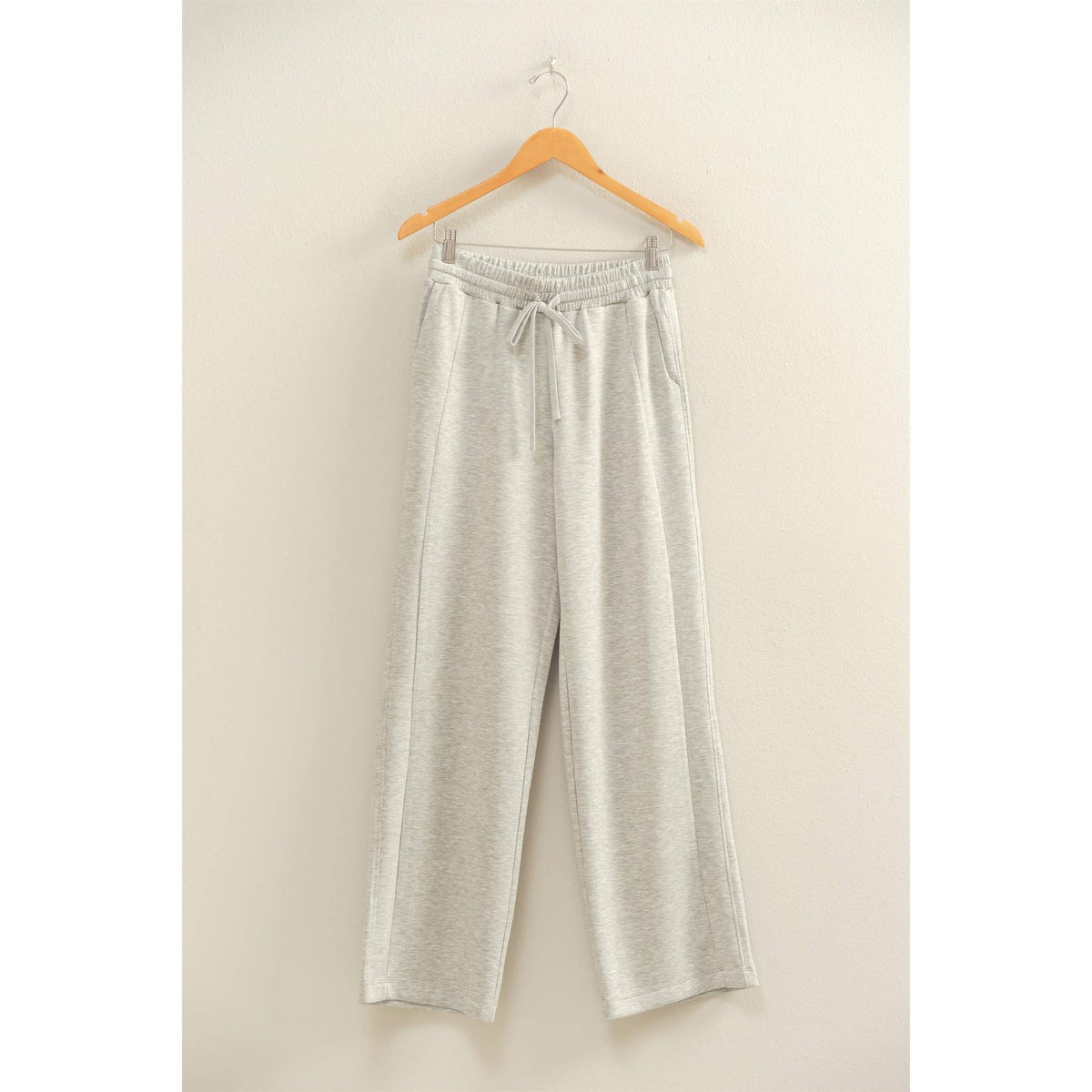 Double Knit Wide-Leg Sweatpants