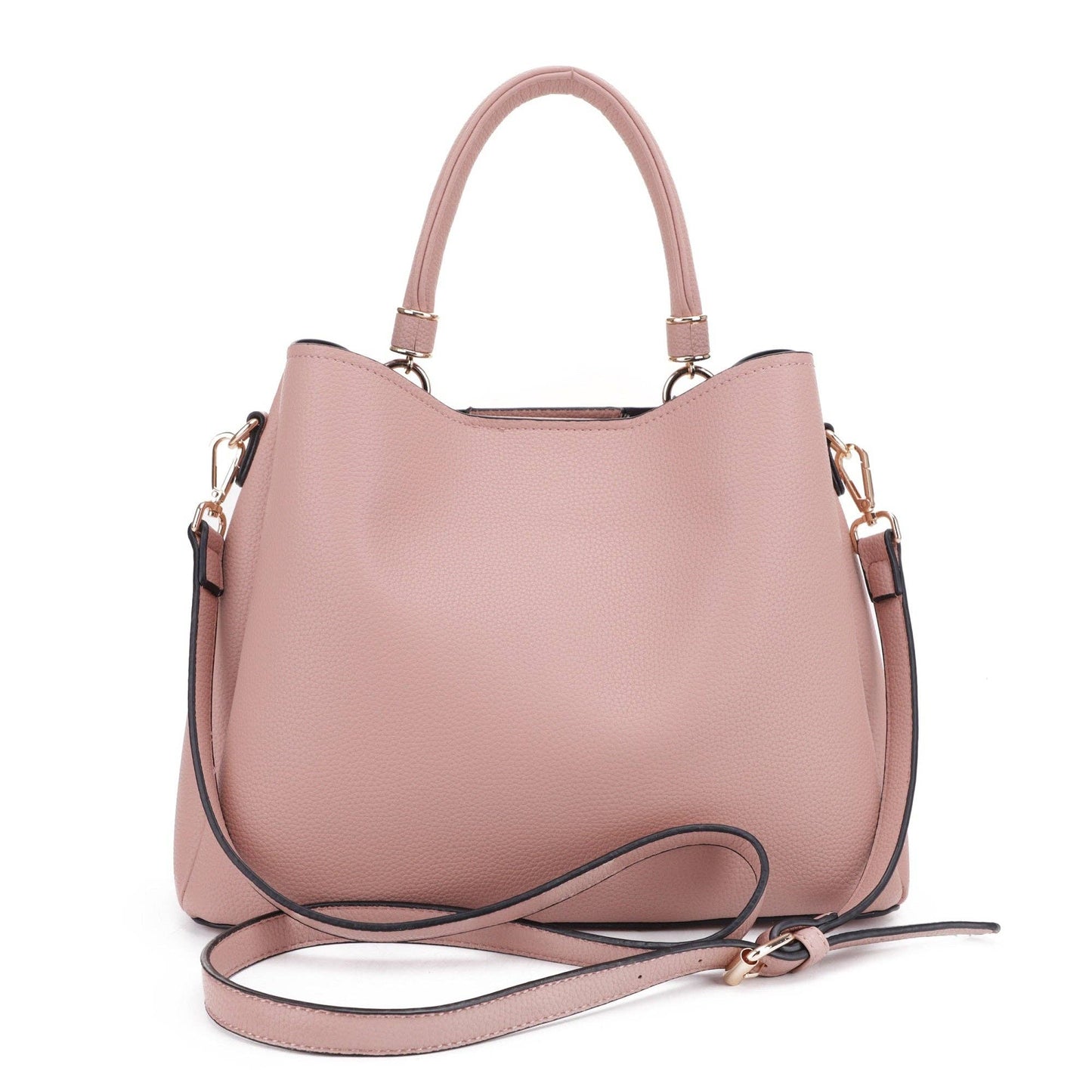 FC20448 Diana Twist Lock Satchel/Crossbody: Mauve