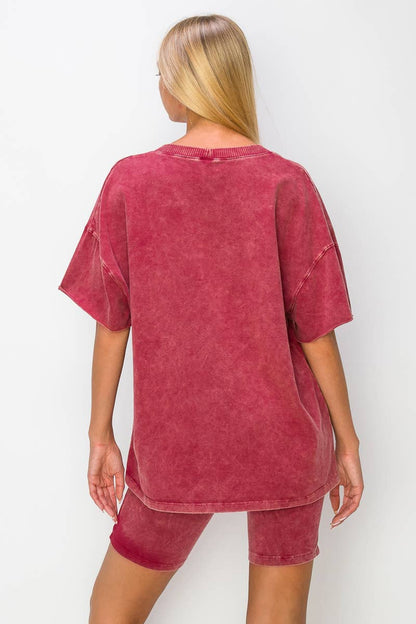 Mineral Wash VNECK everyday Tshirt HT4166