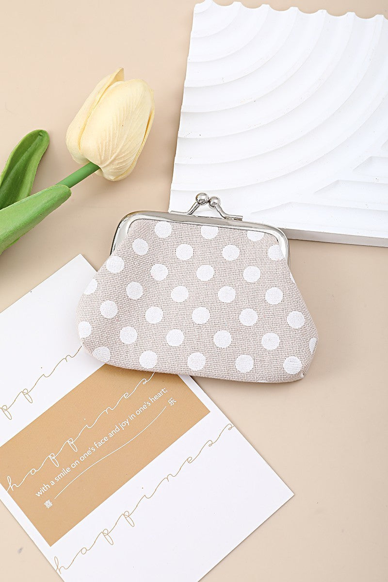Zenana Polka Dot Kiss Lock Coin Purse UA-219