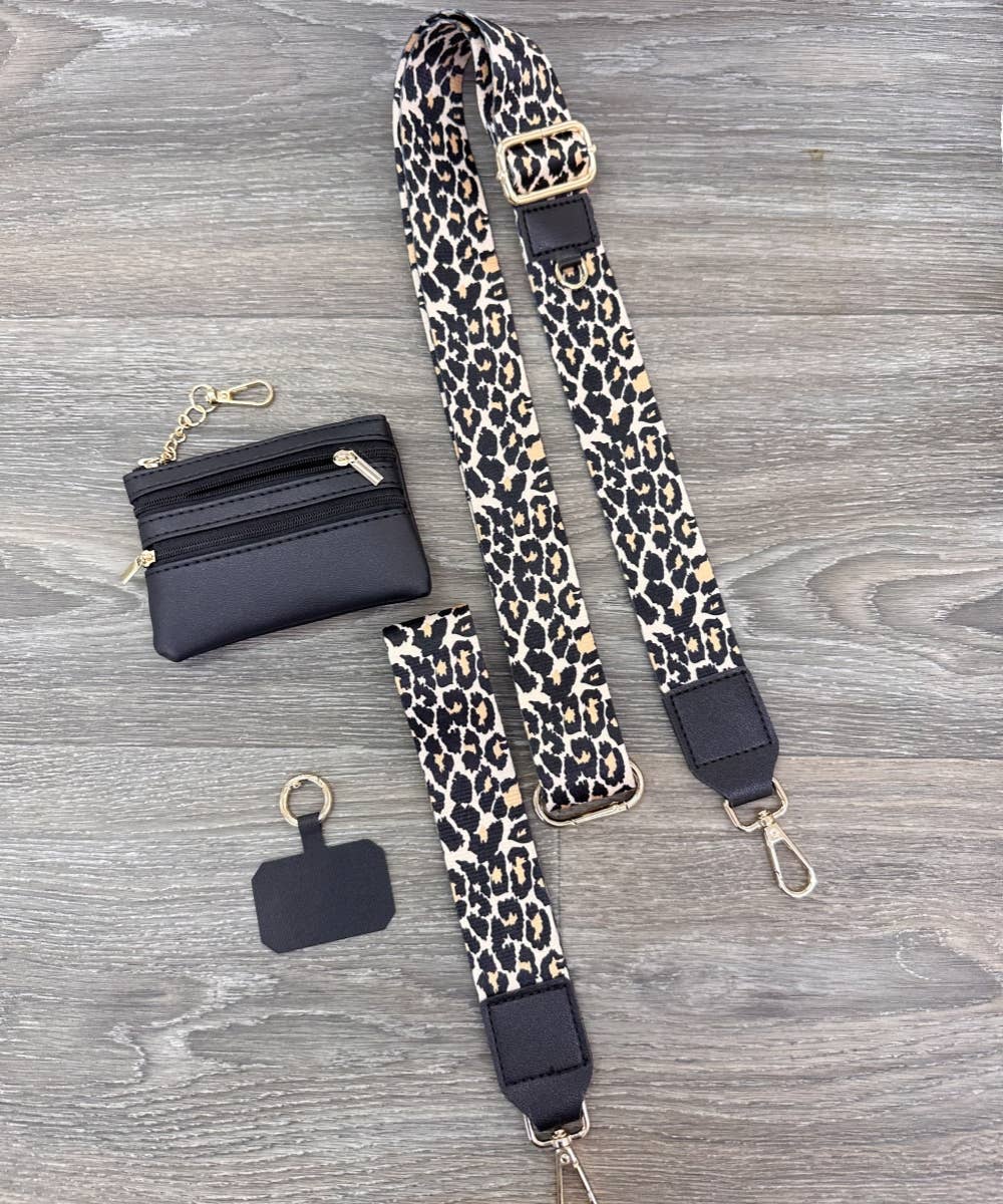 HANDBAG STRAP WITH ZIPPER POUCH PHONE HOLDER WRISTBAND