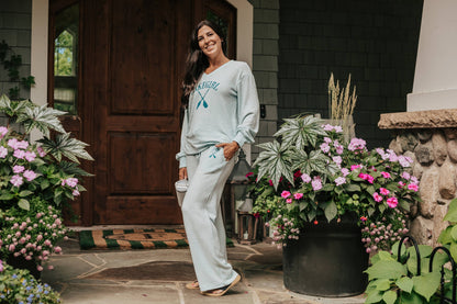 Hacci Lounge Sweatpant in Surf