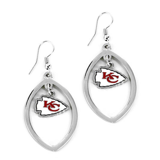 NFL Kansas City Chiefs Football Cutout Earrings