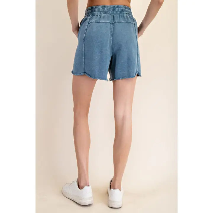 Rae Mode Mineral Washed French Terry Shorts (Style P6369)