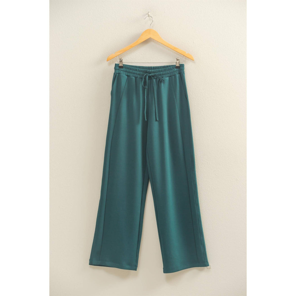 Double Knit Wide-Leg Sweatpants