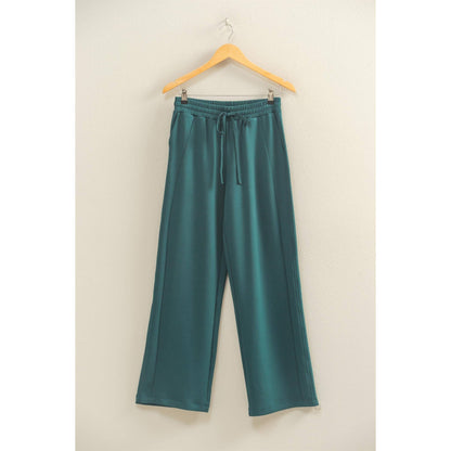 Double Knit Wide-Leg Sweatpants