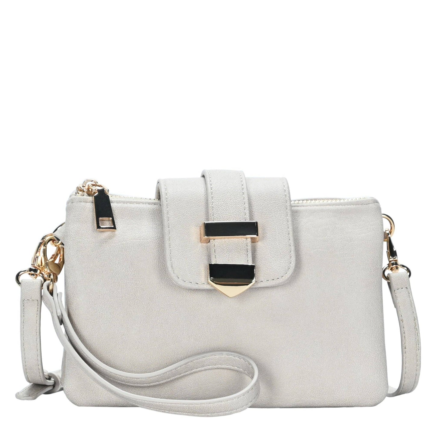 BGT48604 Tori Three Compartment Buckle Crossbody Bag: Bone