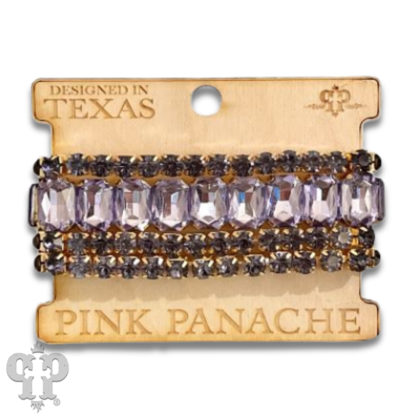 Four strand mixed rhinestone bracelet, two sizes