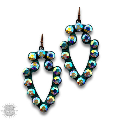 Rhinestone arrowhead earring - LC
