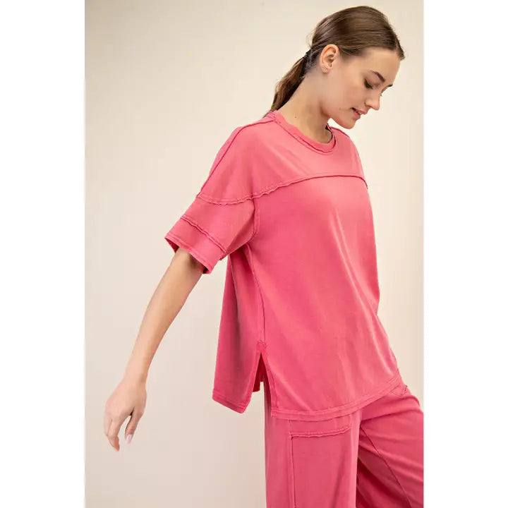 Rae Mode Mineral Washed Oversized Tee T Shirt