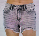 Mid Rise Destroy Fray Hem Judy Blue Shorts