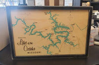 Framed Lake of the Ozarks Printed Map