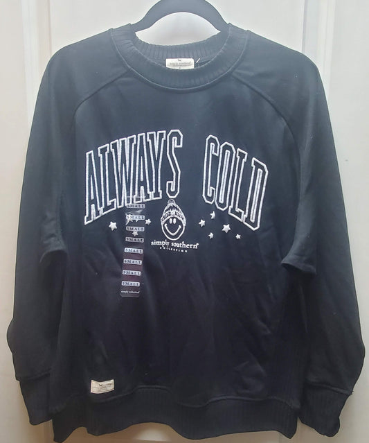 Simply Southern Black Always Cold Sweatshirt