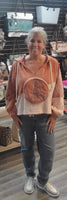 POL Hooded V-neck Oversize Fit balloon long sleeve Pullover Top Shirt