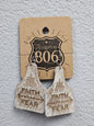 Cattle Tag Faith/Fear Earrings 806