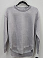 Royce Poncho Fleece Long Sleeve Crew Neck Rounded Bottom Sweatshirt