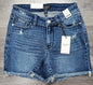 15292 Judy blue HW V Front Shorts w/ Shield