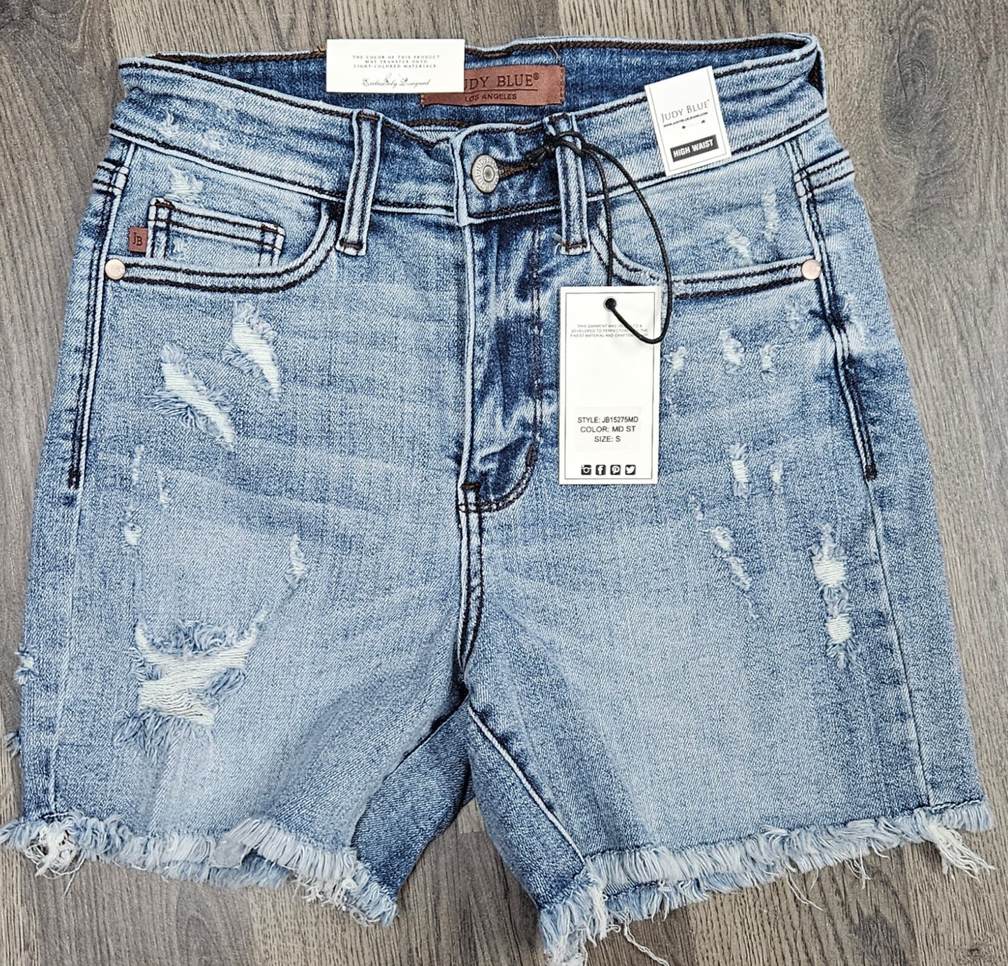 15275 Judy Blue HW Distressed Shorts