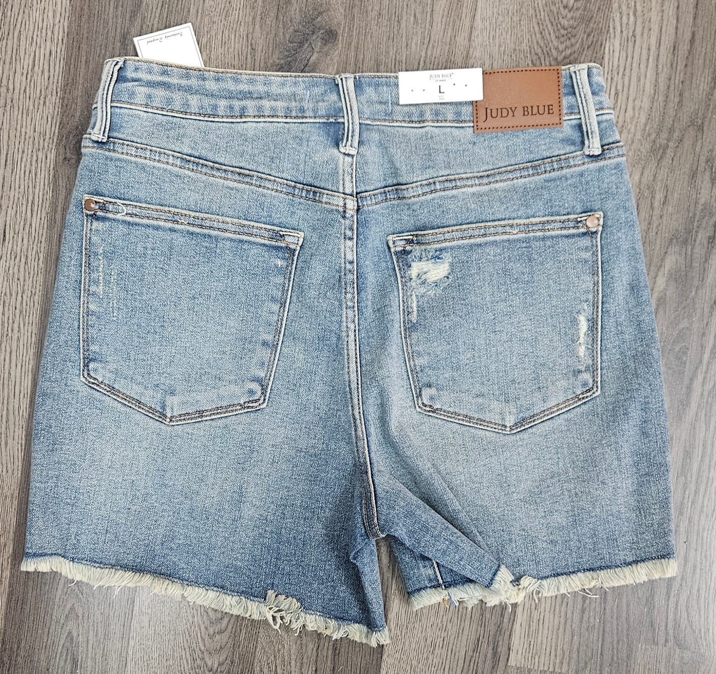 150323 HW vintage Wash Fly Stitch Shorts Judy Blue