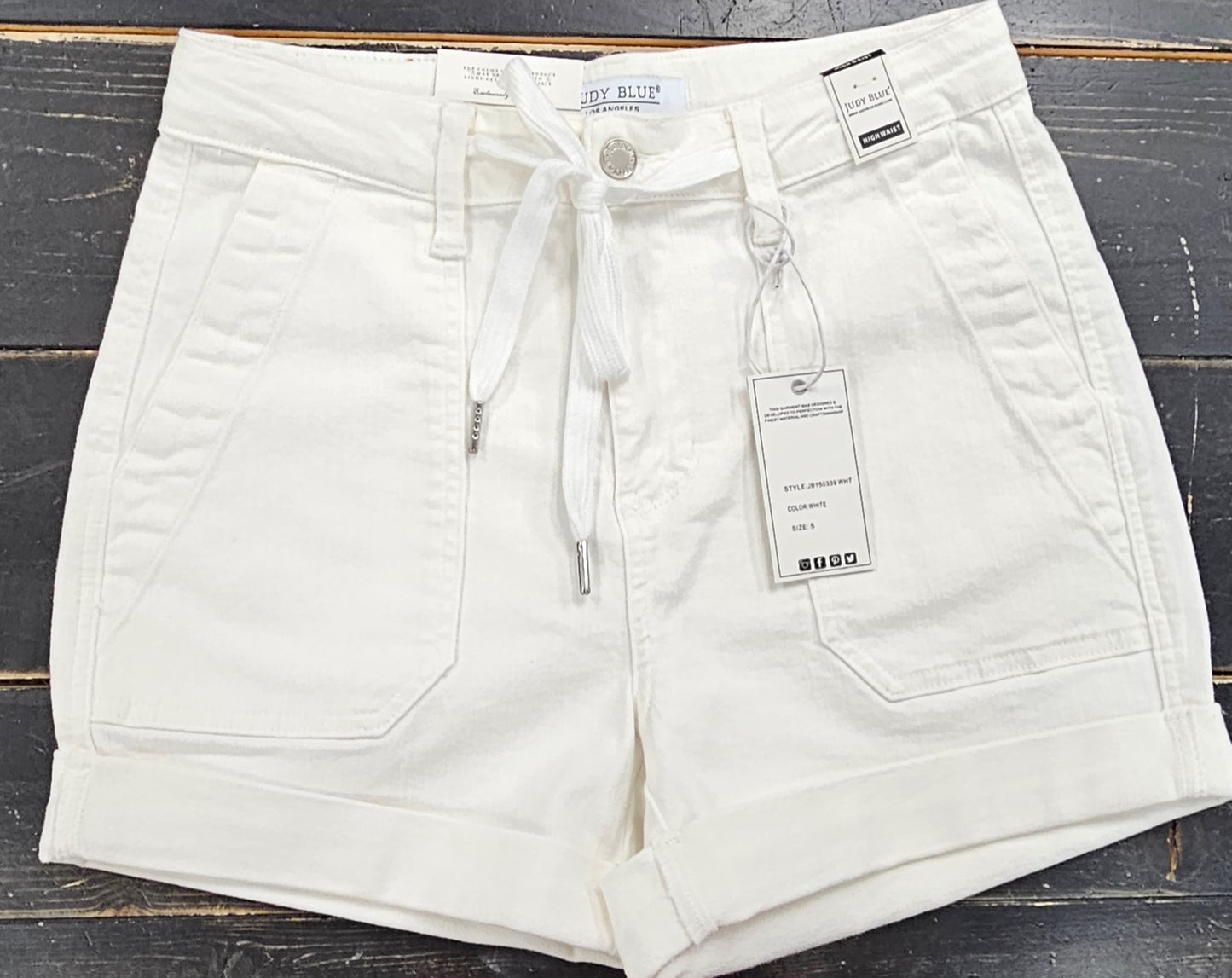150339 Judy Blue HW Cuff Jogger Shorts