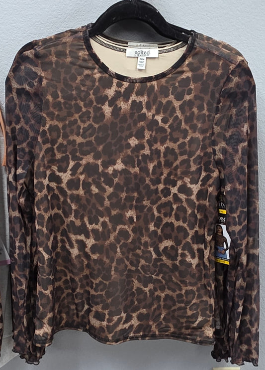 Leopard See Through Top