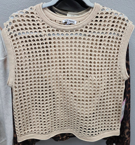 Cream See Through Top