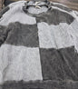 Mineral Washed Fall Winter Boho Block Sweater Top HT6791