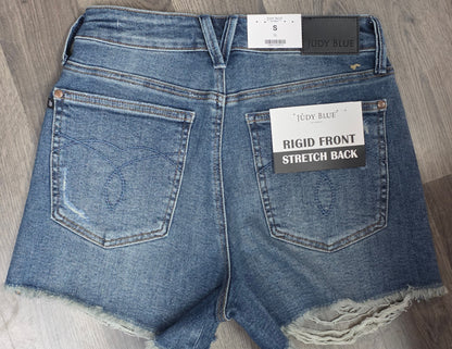 150381 Judy Blue High Waist Rigid Magic Cut Off Shorts