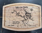 Lake of the Ozarks Rectangular Cutting Board with handle