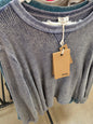 POL Vintage Washed Cut & Sew Sweater Knit Top