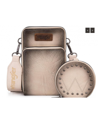 Wrangler Cellphone Crossbody Bag: Bronze