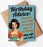 Funny Birthday Greeting Cards for Her, Friend (Blank Inside)