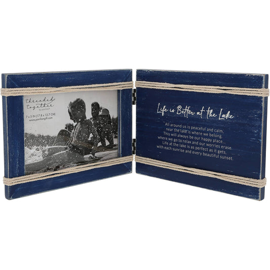 Life is Better at the Lake - 7" x 5" Hinged Photo Frame