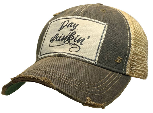 Day Drinkin' Distressed Trucker Hat Baseball Cap